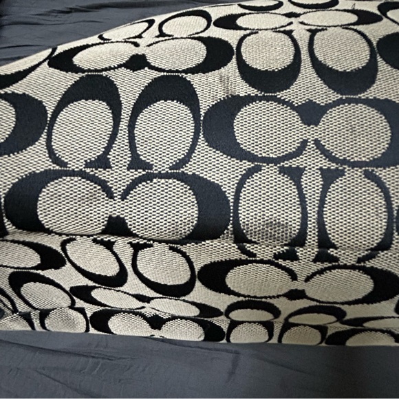 Coach Gallery Signature Tote Shoulder Bag Black and Tan Canvas and Leather - Picture 7 of 16